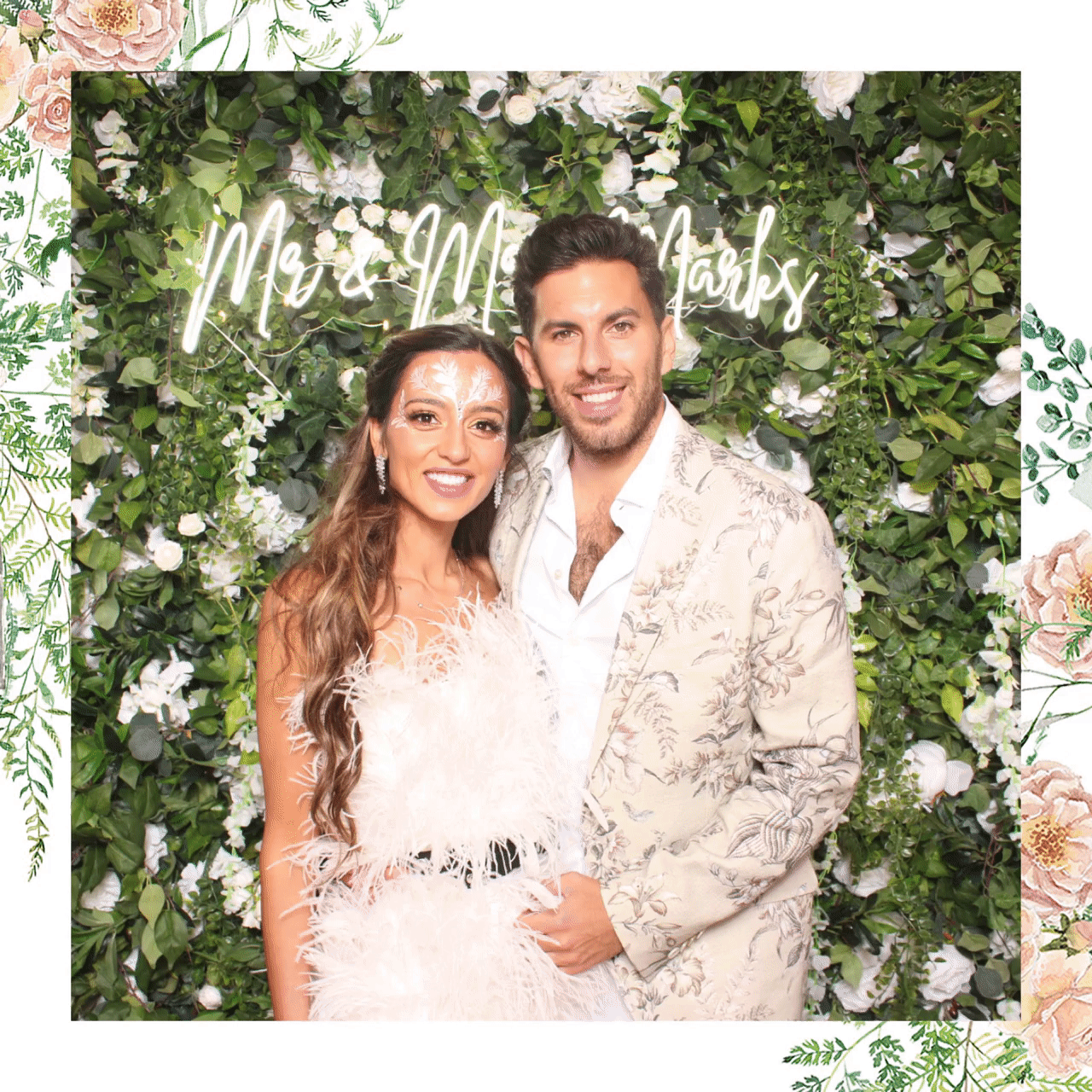 Flower Wall GIF Photo Booth Hire