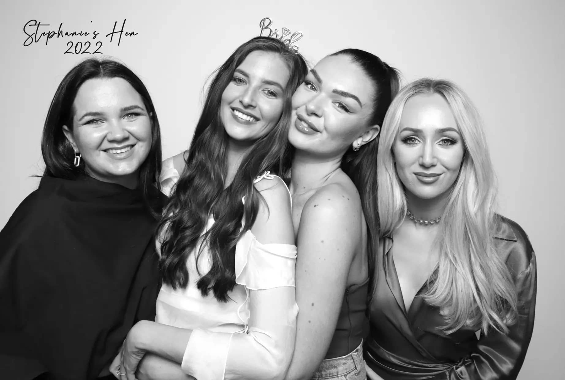 Black and white Kardashian photo booth hire in Somerset, England
