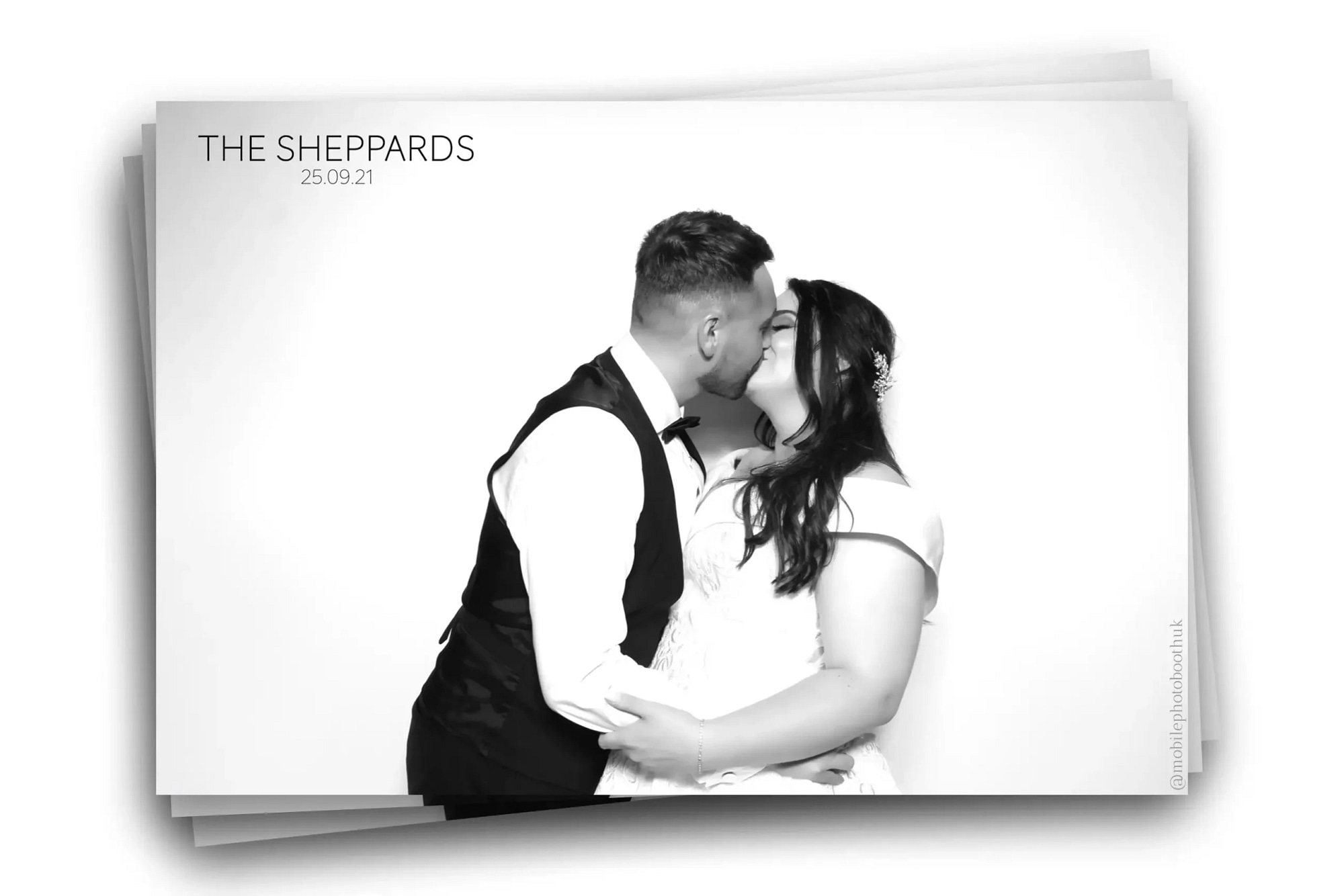 Bride and groom's print in the black and white Photo Booth This style has been made famous by the likes of The Kardashians